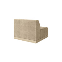 Grande Armless Club Chair Outdoor Patio Eco Weave Cushion Modular Seat