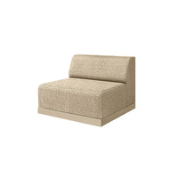 Grande Armless Club Chair Outdoor Patio Eco Weave Cushion Modular Seat