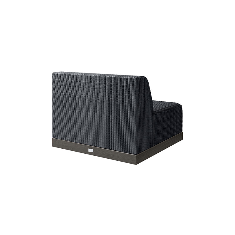 Grande Armless Club Chair Outdoor Patio Eco Weave Cushion Modular Seat