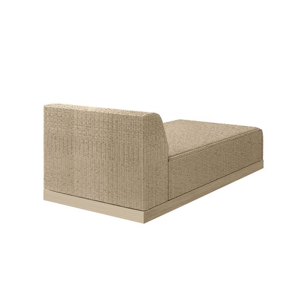 Grande Armless Chaise Section Outdoor Patio Eco Weave Modular Lounge
