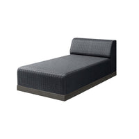 Grande Armless Chaise Section Outdoor Patio Eco Weave Modular Lounge