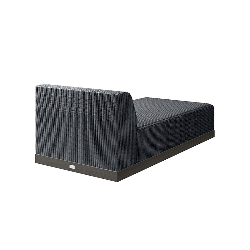 Grande Armless Chaise Section Outdoor Patio Eco Weave Modular Lounge