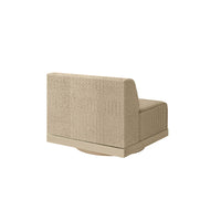 Grande Armless Swivel Chair Outdoor Patio Eco Weave Cushion Seat