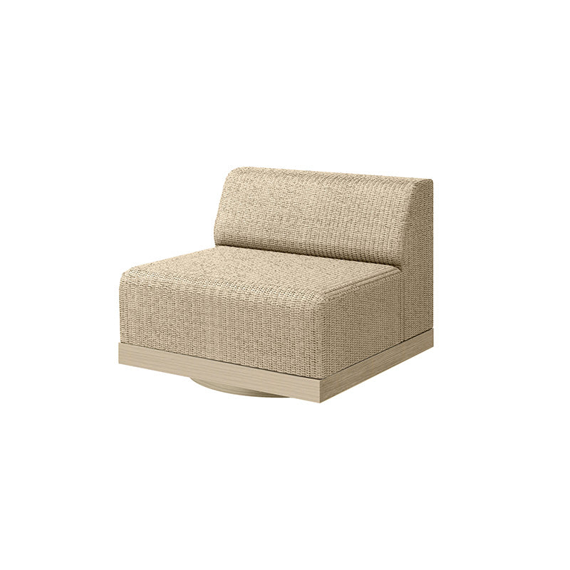 Grande Armless Swivel Chair Outdoor Patio Eco Weave Cushion Seat
