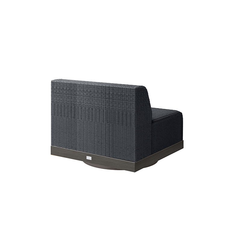 Grande Armless Swivel Chair Outdoor Patio Eco Weave Cushion Seat