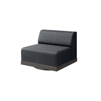 Grande Armless Swivel Chair Outdoor Patio Eco Weave Cushion Seat