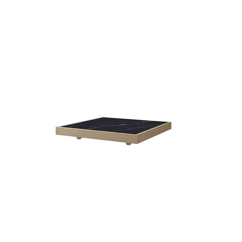 Grande Corner Table Outdoor Aluminum Sintered Stone Patio Table