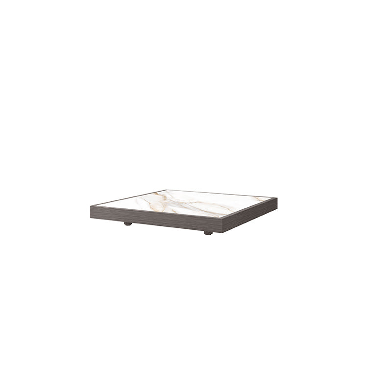 Grande Corner Table Outdoor Aluminum Sintered Stone Patio Table