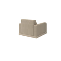 Grande Padded Club Chair Outdoor Patio Eco Weave Cushion Aluminum Seat