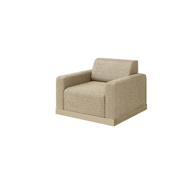 Grande Padded Club Chair Outdoor Patio Eco Weave Cushion Aluminum Seat