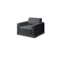 Grande Padded Club Chair Outdoor Patio Eco Weave Cushion Aluminum Seat