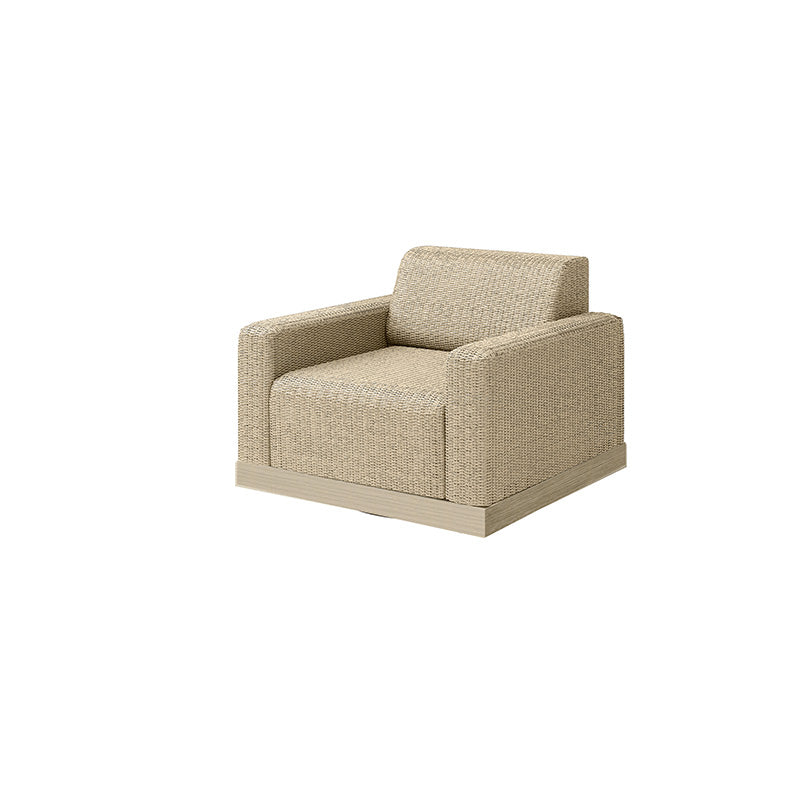 Grande Padded Swivel Club Chair Outdoor Patio Eco Weave Cushion Seat