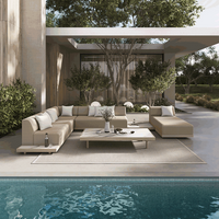 Grande 70” Armless Sofa Section Outdoor Patio Eco Weave Modular Couch