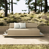 Grande 70” Armless Sofa Section Outdoor Patio Eco Weave Modular Couch