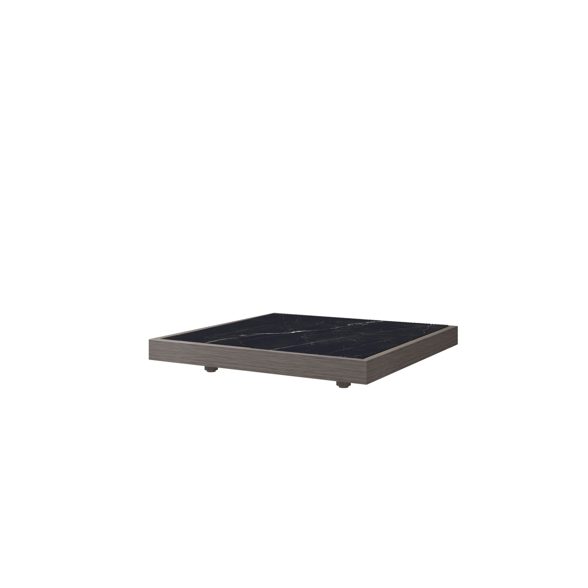 Grande Corner Table Outdoor Aluminum Sintered Stone Patio Table