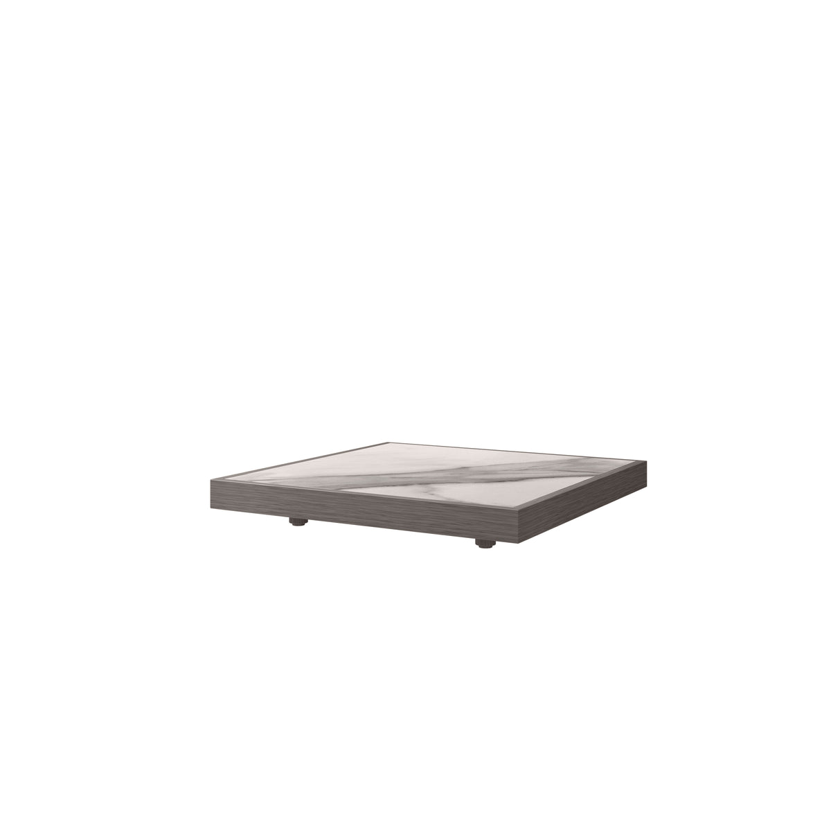 Grande Corner Table Outdoor Aluminum Sintered Stone Patio Table