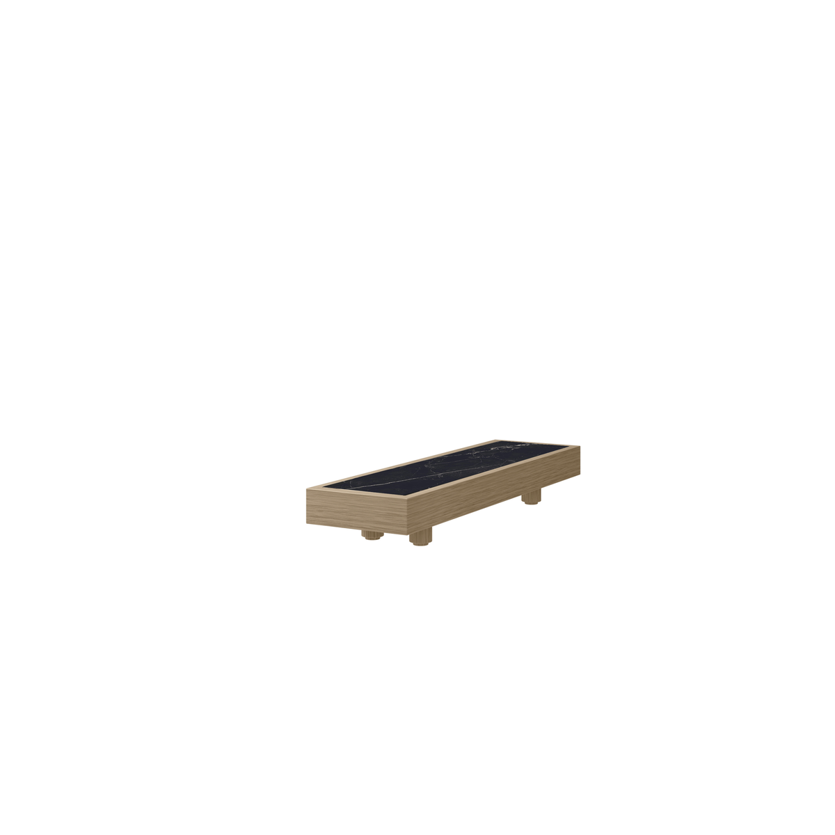 Grande Side Table Outdoor Aluminum Sintered Stone Patio Accent Table