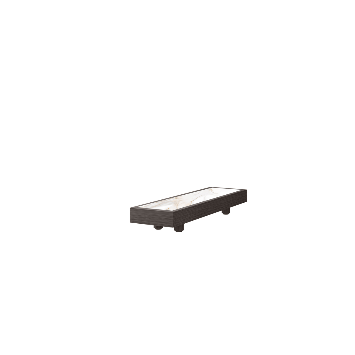 Grande Side Table Outdoor Aluminum Sintered Stone Patio Accent Table