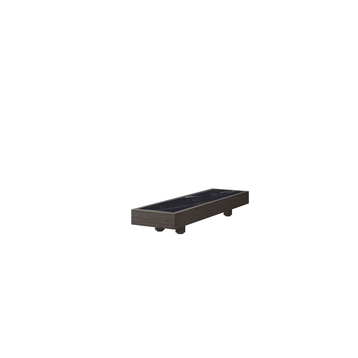 Grande Side Table Outdoor Aluminum Sintered Stone Patio Accent Table