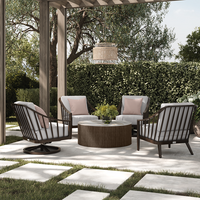 Hampton Aspen Chat Table Outdoor Stone Top Patio Table