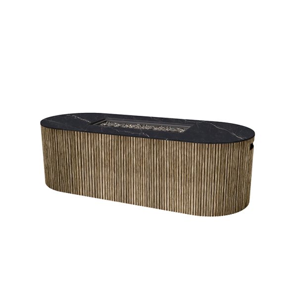 Hampton Aspen Fire Pit Outdoor Fire Table Sintered Stone Top