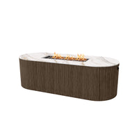 Hampton Aspen Fire Pit Outdoor Fire Table Sintered Stone Top