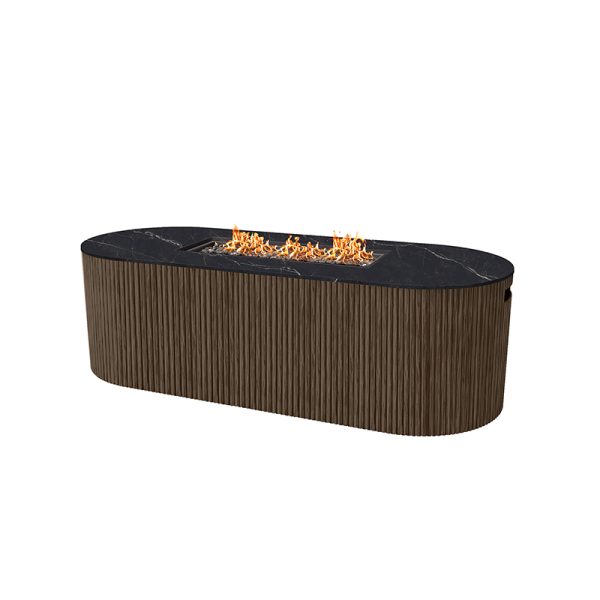 Hampton Aspen Fire Pit Outdoor Fire Table Sintered Stone Top