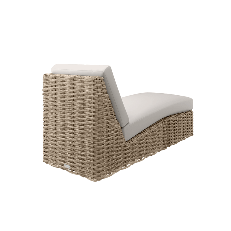 Mia Center Chair Section with Chaise Cushion Outdoor Patio Seat