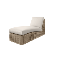 Mia Center Chair Section with Chaise Cushion Outdoor Patio Seat