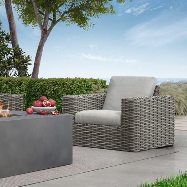 Mia Club Chair Outdoor Patio Wicker Cushion Lounge Arm Chair