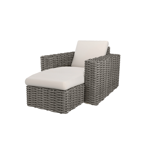 Mia Ottoman Outdoor Patio Wicker Cushion Footrest Stool