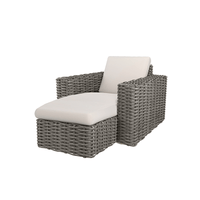Mia Club Chair with Chaise Cushion Outdoor Patio Lounge Chair