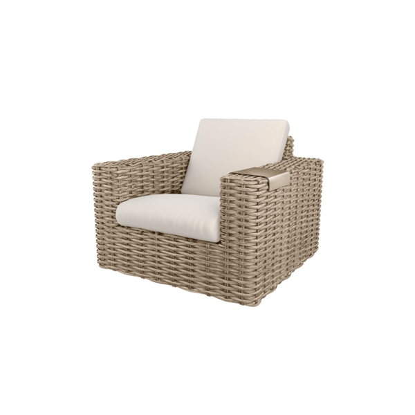 Mia Club Chair Outdoor Patio Wicker Cushion Lounge Arm Chair