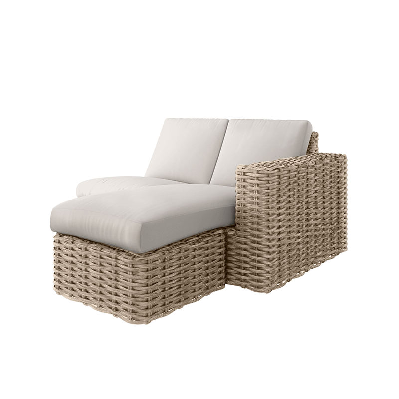 Mia Left Loveseat Section with Chaise Cushion Patio Lounge Sofa