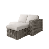 Mia Left Loveseat Section with Chaise Cushion Patio Lounge Sofa