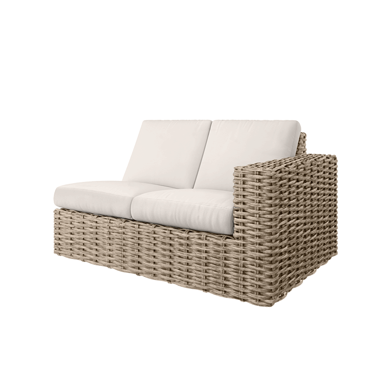 Mia Left Loveseat Section Outdoor Patio Modular Cushion Sofa