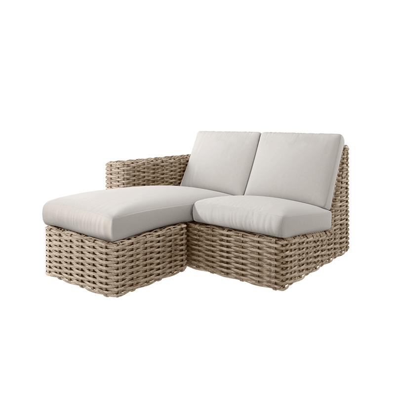 Mia Right Loveseat Section with Chaise Cushion Patio Sofa
