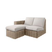 Mia Right Loveseat Section with Chaise Cushion Patio Sofa