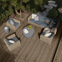 Mia Left Loveseat Section Outdoor Patio Modular Cushion Sofa
