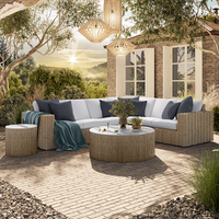 Mia Right Loveseat Section Outdoor Patio Modular Cushion Sofa
