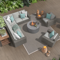 Mia Left Loveseat Section Outdoor Patio Modular Cushion Sofa