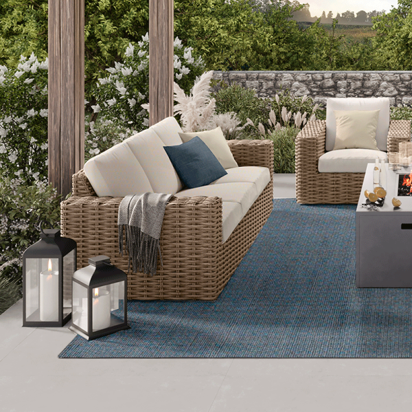 Mia Sofa Outdoor Patio Wicker Cushion Lounge Couch