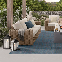 Mia Sofa Outdoor Patio Wicker Cushion Lounge Couch