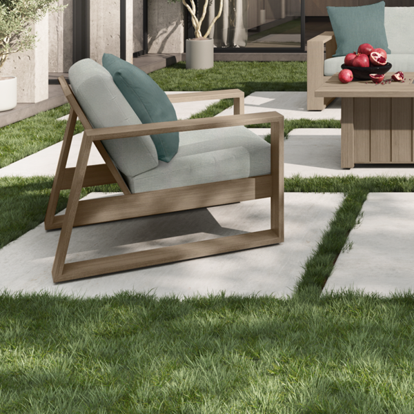 Novara Club Chair Outdoor Patio Aluminum Cushion Lounge Chair
