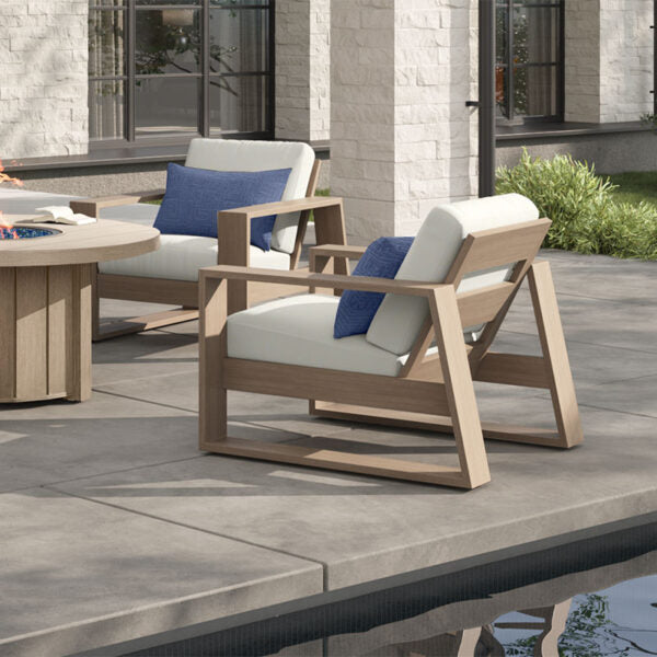 Novara Club Chair Outdoor Patio Aluminum Cushion Lounge Chair