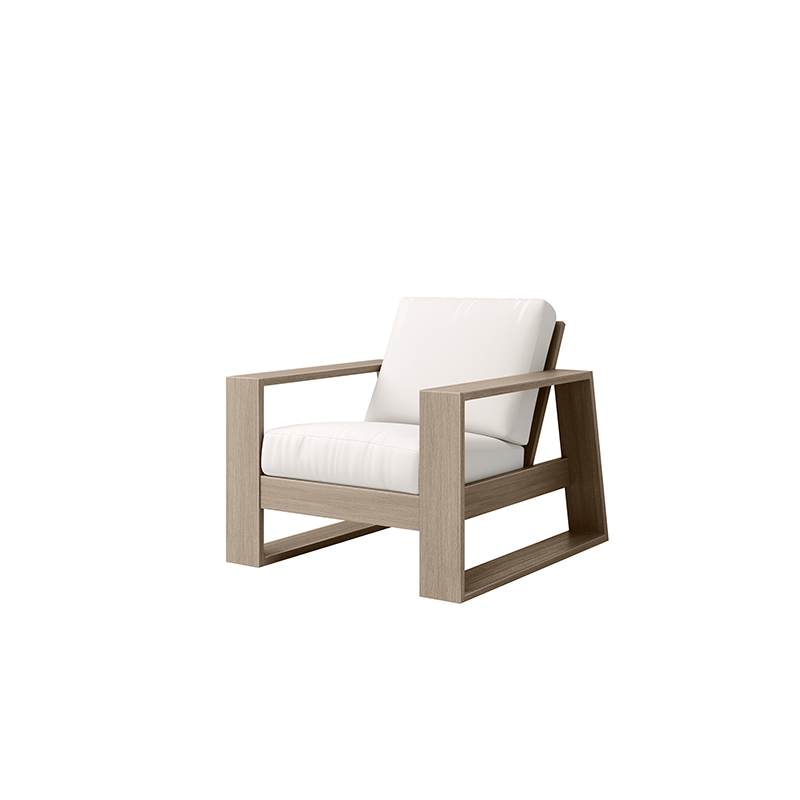 Novara Club Chair Outdoor Patio Aluminum Cushion Lounge Chair