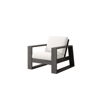 Novara Club Chair Outdoor Patio Aluminum Cushion Lounge Chair