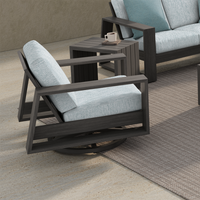 Novara Club Swivel Rocker Outdoor Patio Cushion Lounge Chair