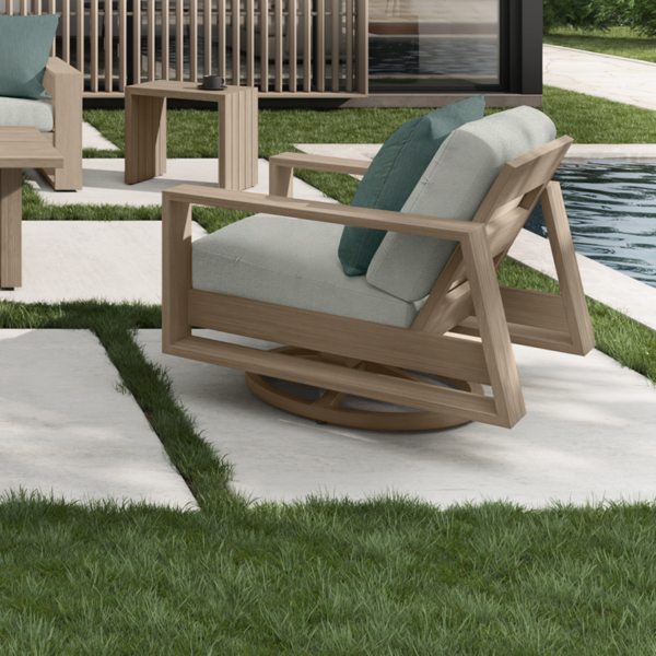 Novara Club Swivel Rocker Outdoor Patio Cushion Lounge Chair