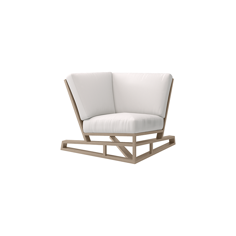 Novara 90 Degree Square Corner Rocking Section Patio Sofa